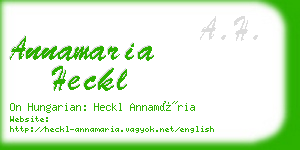 annamaria heckl business card